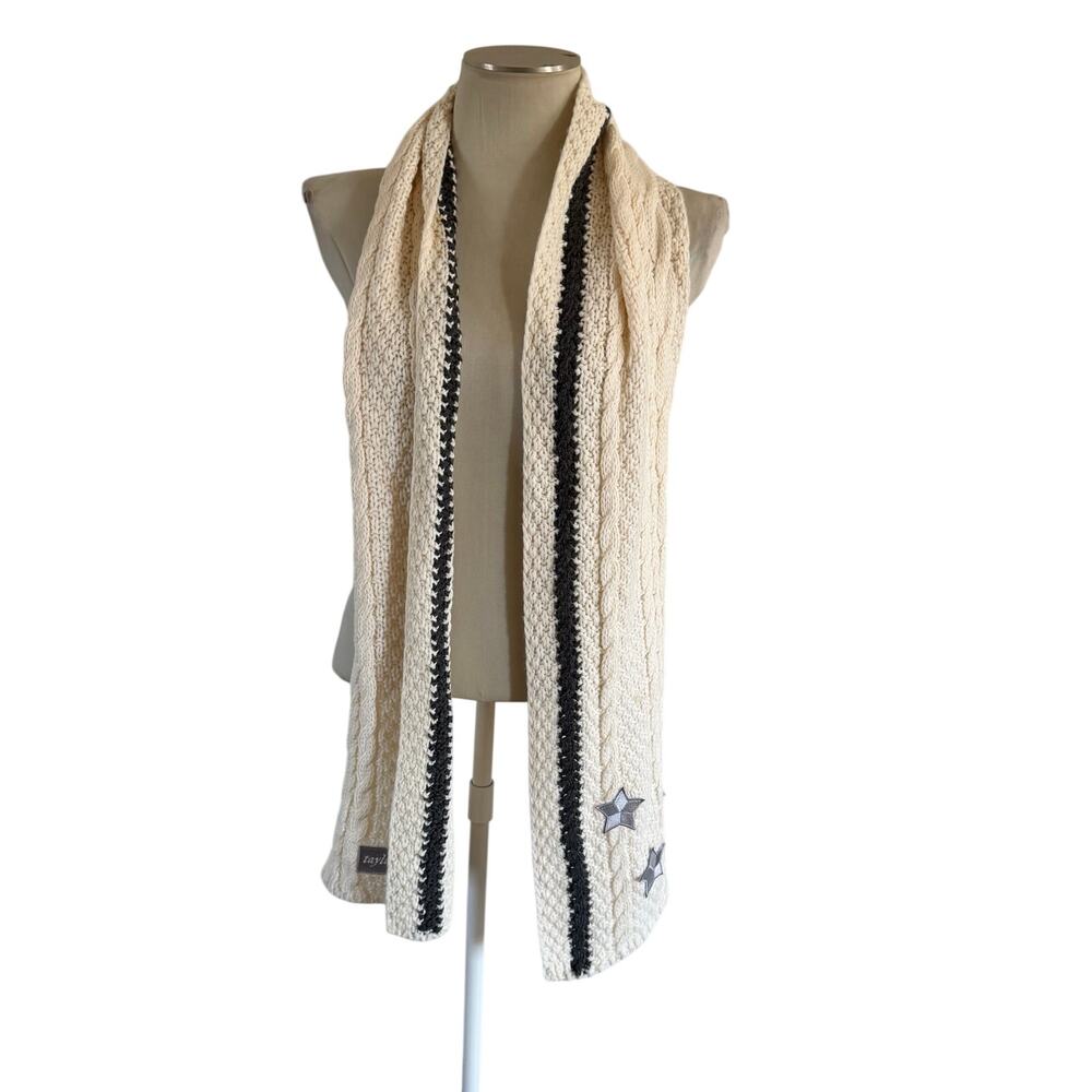 Taylor Swift Eras Folklore Cream Cable Knit Scarf
